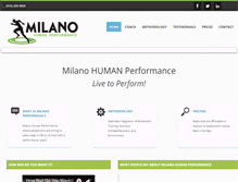 Tablet Screenshot of milanoperformance.com